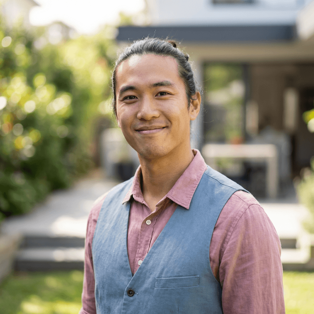 Daniel Chen in a casual blazer
