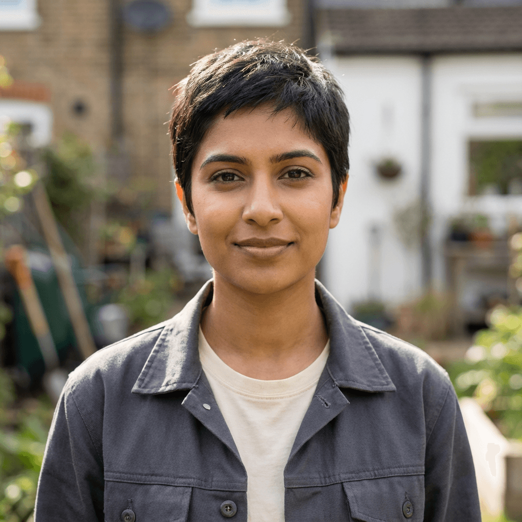Priya Patel in a bright kitchen