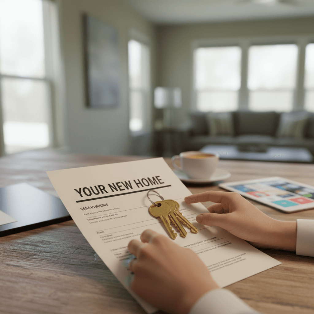Property manager handing keys to a landlord in Toronto