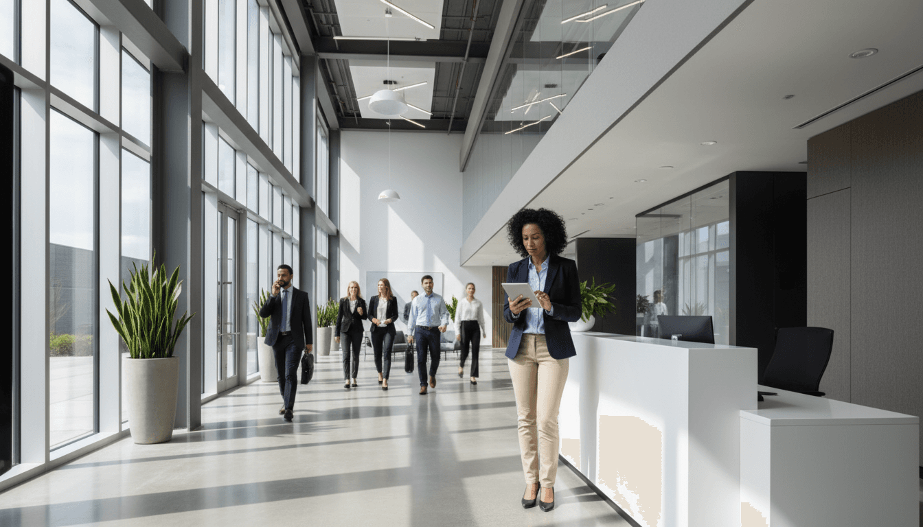 Property manager on a walkthrough